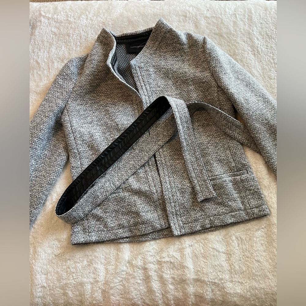 Banana Republic Raw Cut Wrap Tweed Blazer